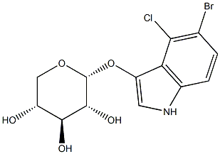 5-溴-4-氯-3-吲哚基 A-D-吡喃木糖苷 结构式