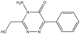 4-AMINO-3-HYDROXYMETHYL-6-PHENYL-1,2,4-TRIAZIN-5-ONE 结构式