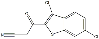 3-(3,6-DICHLOROBENZO[B]THIOPHEN-2-YL)-3-OXOPROPANENITRILE 结构式