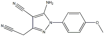 5-AMINO-3-(CYANOMETHYL)-1-(4-METHOXYPHENYL)-1H-PYRAZOLE-4-CARBONITRILE 结构式