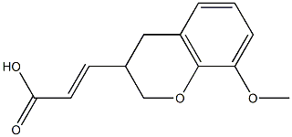(2E)-3-(8-Methoxy-3,4-dihydro-2H-chromen-3-yl)acrylic acid 结构式