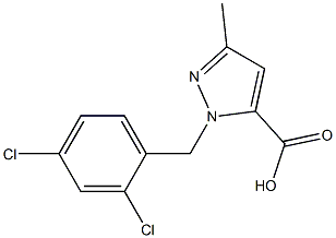 1-(2,4-DICHLOROBENZYL)-3-METHYL-1H-PYRAZOLE-5-CARBOXYLIC ACID 结构式