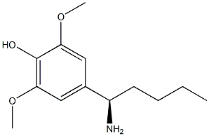 4-((1R)-1-AMINOPENTYL)-2,6-DIMETHOXYPHENOL 结构式