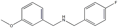 1-(4-FLUOROPHENYL)-N-(3-METHOXYBENZYL)METHANAMINE 结构式