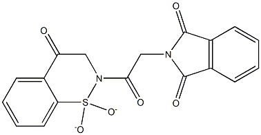 2-[2-(1,1-DIOXIDO-4-OXO-3,4-DIHYDRO-2H-1,2-BENZOTHIAZIN-2-YL)-2-OXOETHYL]-1H-ISOINDOLE-1,3(2H)-DIONE 结构式