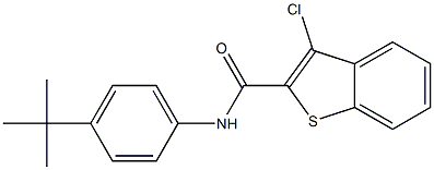 N-(4-(TERT-BUTYL)PHENYL)(3-CHLOROBENZO[B]THIOPHEN-2-YL)FORMAMIDE 结构式