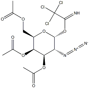 3,4,6-TRI-O-ACETYL-2-AZIDO-2-DEOXY-ALPHA-D-GALACTOPYRANOSYL TRICHLOROACETIMIDATE 结构式