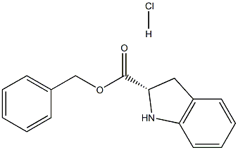 (S)-2,3-DIHYDRO-1H-INDOLE-2-CARBOXYLIC ACID BENZYL ESTER HYDROCHLORIDE 结构式