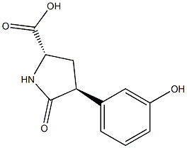 5-OXO-(+/-)-TRANS-4-(3-HYDROXYLPHENYL)-PYRROLIDINE-2-CARBOXYLIC ACID 结构式