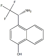 4-((1R)-1-AMINO-2,2,2-TRIFLUOROETHYL)NAPHTHOL 结构式
