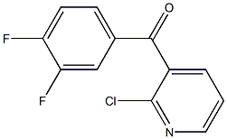 2-CHLORO-3-(3,4-DIFLUOROBENZOYL)PYRIDINE 结构式