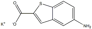 5-Amino-1-benzothiophene-2-carboxylate potassium salt 结构式