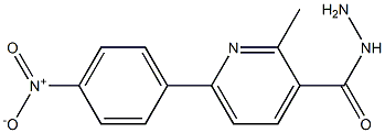 2-METHYL-6-(4-NITROPHENYL)PYRIDINE-3-CARBOHYDRAZIDE 结构式