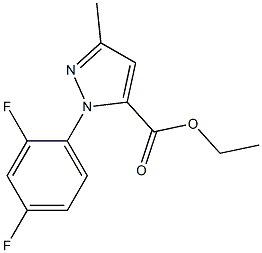 1-(2,4-DIFLUOROPHENYL)-3-METHYL-1H-PYRAZOLE-5-CARBOXYLIC ACID ETHYL ESTER 结构式