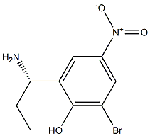 2-((1S)-1-AMINOPROPYL)-6-BROMO-4-NITROPHENOL 结构式
