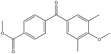 METHYL 4-(3,5-DIMETHYL-4-METHOXYBENZOYL)BENZOATE 结构式