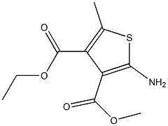 2-AMINO-5-METHYL-THIOPHENE-3,4-DICARBOXYLIC ACID 4-ETHYL ESTER 3-METHYL ESTER 结构式