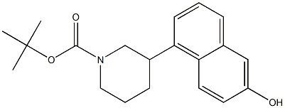 1-BOC-3-(6-HYDROXY-NAPHTHALEN-1-YL)-PIPERIDINE 结构式