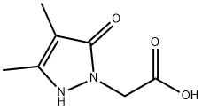 2-(3,4-二甲基-5-氧代-2,5-二氢-1H-吡唑-1-基)乙酸 结构式