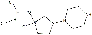 1-(1,1-DIOXIDOTETRAHYDROTHIEN-3-YL)PIPERAZINE DIHYDROCHLORIDE 结构式