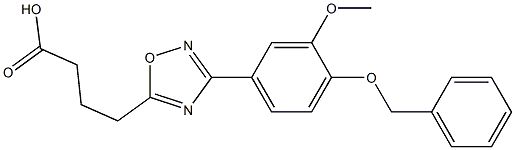 4-(3-[4-(BENZYLOXY)-3-METHOXYPHENYL]-1,2,4-OXADIAZOL-5-YL)BUTANOIC ACID 结构式