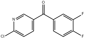 (6-氯吡啶-3-基)(3,4-二氟苯基)甲酮 结构式