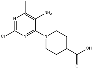 1-(5-amino-2-chloro-6-methylpyrimidin-4-yl)piperidine-4-carboxylicacid