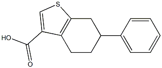 6-PHENYL-4,5,6,7-TETRAHYDRO-1-BENZOTHIOPHENE-3-CARBOXYLIC ACID 结构式