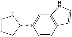 6-((2S)PYRROLIDIN-2-YL)INDOLE 结构式