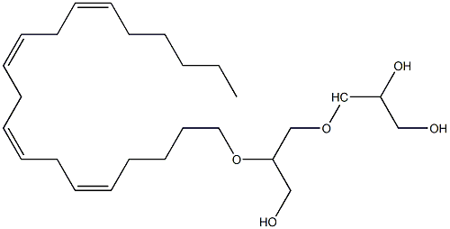 2-Arachidonyl glycerol, [glycerol 1,3-3H] 结构式