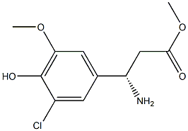 METHYL (3S)-3-AMINO-3-(3-CHLORO-4-HYDROXY-5-METHOXYPHENYL)PROPANOATE 结构式