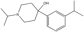 4-Hydroxy-4-(3-isopropylphenyl)-1-isopropylpiperidine 结构式