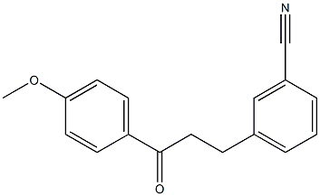 3-(3-CYANOPHENYL)-4'-METHOXYPROPIOPHENONE 结构式