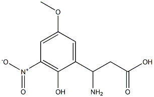 3-AMINO-3-(2-HYDROXY-5-METHOXY-3-NITRO-PHENYL)-PROPIONIC ACID 结构式