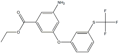 ETHYL 3-AMINO-5-(3-[(TRIFLUOROMETHYL)THIO]PHENOXY)BENZOATE 结构式