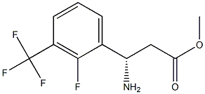 METHYL (3S)-3-AMINO-3-[2-FLUORO-3-(TRIFLUOROMETHYL)PHENYL]PROPANOATE 结构式