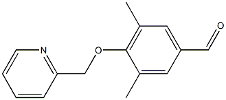 3,5-DIMETHYL-4-(PYRIDIN-2-YLMETHOXY)BENZALDEHYDE 结构式