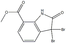 METHYL 3,3-DIBROMO-OXINDOLE-7-CARBOXYLATE 结构式