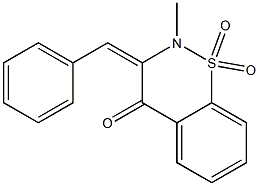 (3E)-3-Benzylidene-2-methyl-2,3-dihydro-4H-1,2-benzothiazin-4-one 1,1-dioxide 结构式