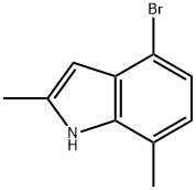 4-BROMO-2,7-DIMETHYL-1H-INDOLE 结构式