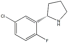 (2S)-2-(5-CHLORO-2-FLUOROPHENYL)PYRROLIDINE 结构式