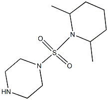 1-[(2,6-DIMETHYLPIPERIDIN-1-YL)SULFONYL]PIPERAZINE 结构式