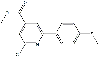 METHYL 2-CHLORO-6-(4-(METHYLTHIO)PHENYL)PYRIDINE-4-CARBOXYLATE 结构式