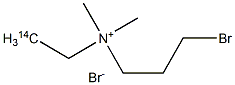 (2-BROMOETHYL)TRIMETHYLAMMONIUM BROMIDE, [ETHYL-1,2-14C]- 结构式