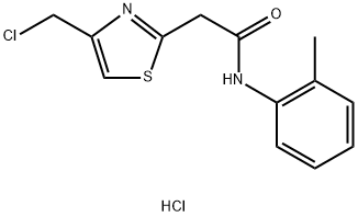 2-(4-(氯甲基)噻唑-2-基)-N-(邻甲苯基)乙酰胺盐酸盐 结构式