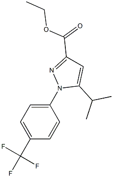 5-ISOPROPYL-1-(4-TRIFLUOROMETHYL-PHENYL)-1H-PYRAZOLE-3-CARBOXYLIC ACID ETHYL ESTER 结构式