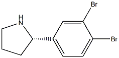 (2S)-2-(3,4-DIBROMOPHENYL)PYRROLIDINE 结构式