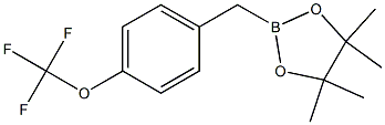 4,4,5,5-TETRAMETHYL-2-[(4-TRIFLUOROMETHOXY)BENZYL]-1,3,2-DIOXABOROLANE 结构式
