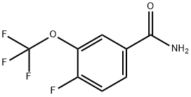 4-氟-3-(三氟甲氧基)苯甲酰胺 结构式