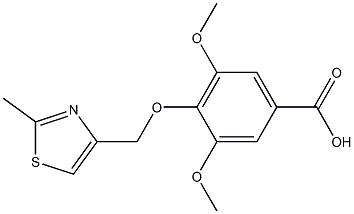 3,5-DIMETHOXY-4-[(2-METHYL-1,3-THIAZOL-4-YL)METHOXY]BENZOIC ACID 结构式